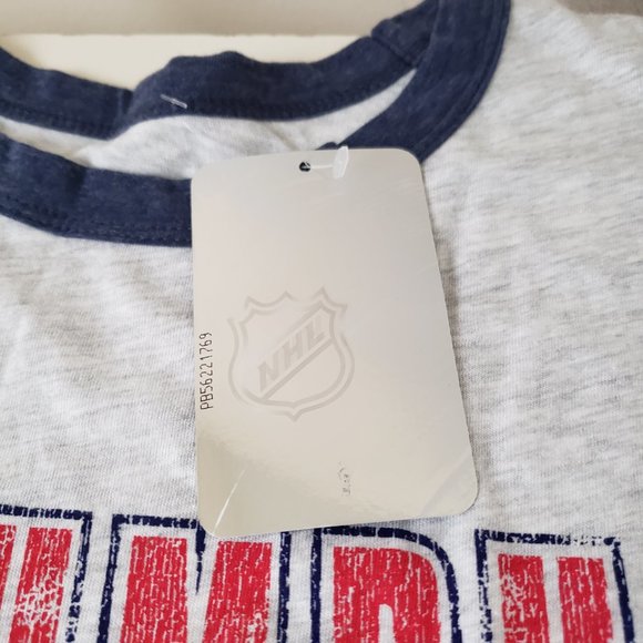 Columbus Blue Jackets T-Shirt Tee Mens XL Heathered Light Gray NHL Big Logo NWT - Picture 8 of 11